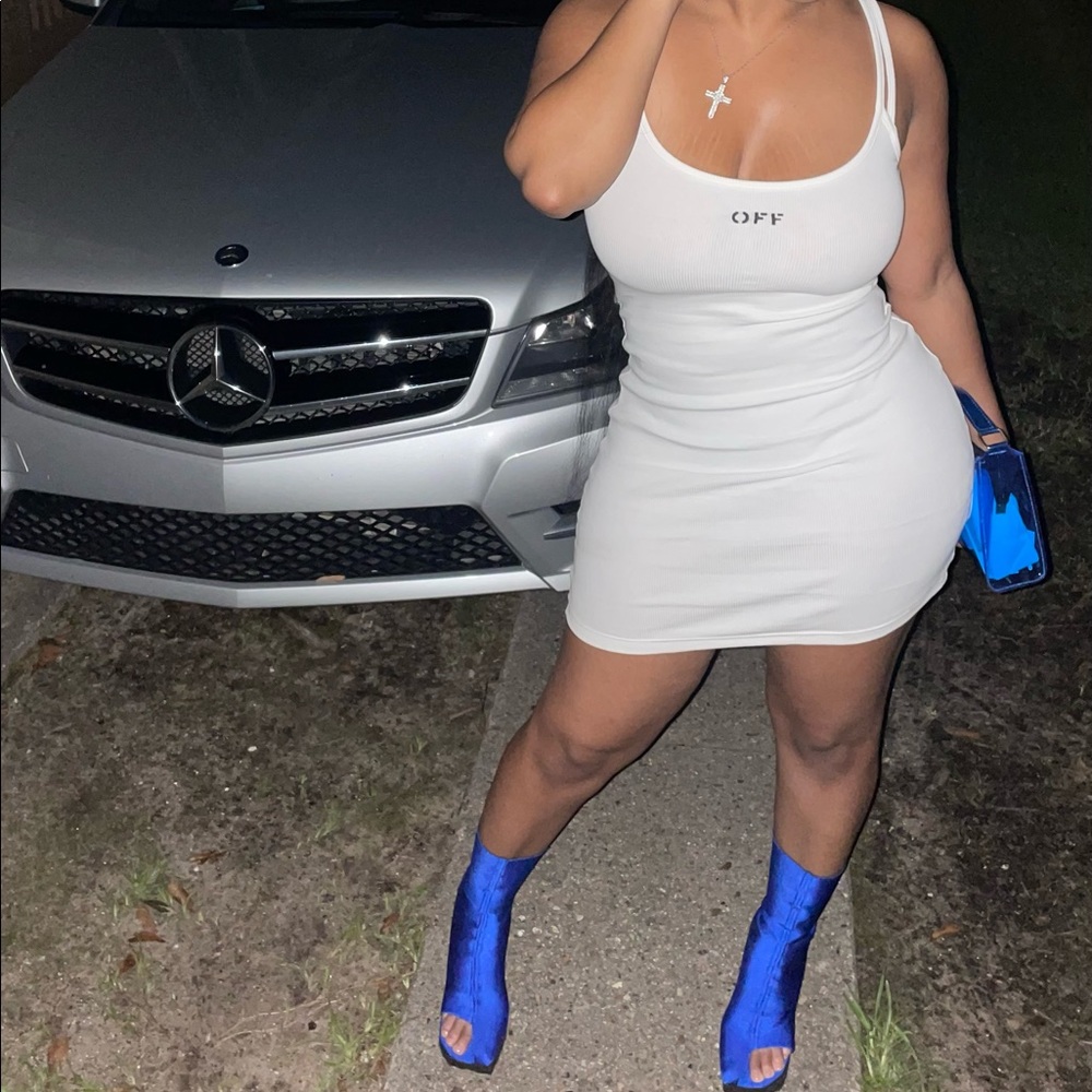 Off-white Ribbed dress